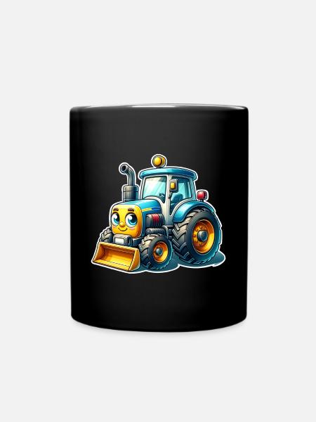 Traktor - Tasse einfarbig - Schwarz