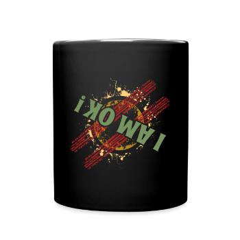 Dirt Biker Riding I Am Ok Dirt Bike - Full Colour Mug - black - Front