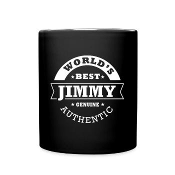 Jimmys bestes Geschenk Name Jimmy - Tasse einfarbig - Schwarz - Vorne