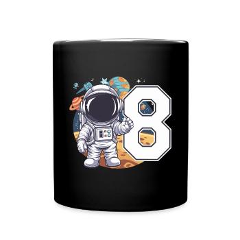 8th Birthday Astronaut Space Adventure for Boys - Tasse einfarbig - Schwarz - Vorne