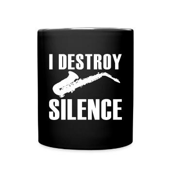 Saxophone - Mug uni - noir - Devant