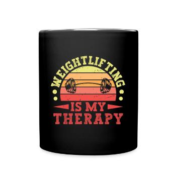 Fitness Motivation Bodybuilder Weightlifting Gym - Full Colour Mug - black - Front