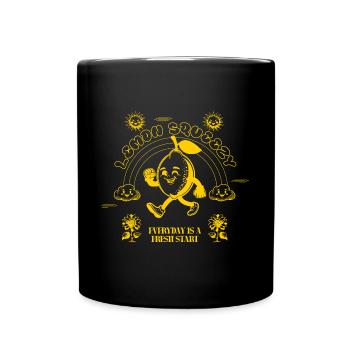 Lemon Squeezy Retro Comic Style - Full Colour Mug - black - Front