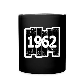 Jahreszahl 1962 - Tasse einfarbig - Schwarz - Vorne