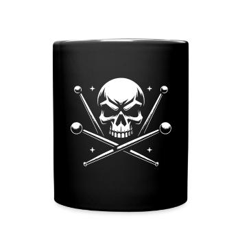 Crâne et pilons croisés - Mug uni - noir - Devant