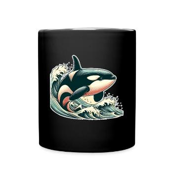 Orque Épaulard - Mug uni - noir - Devant