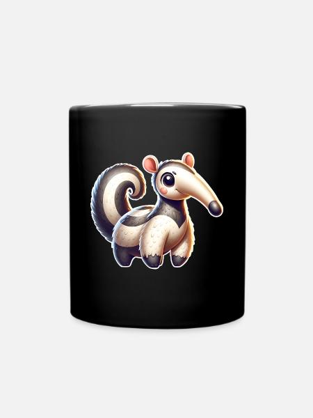 Ameisenbär - Tasse einfarbig - Schwarz