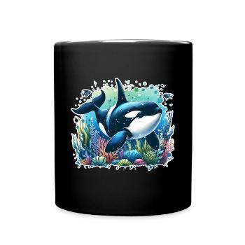 Orque Épaulard - Mug uni - noir - Devant