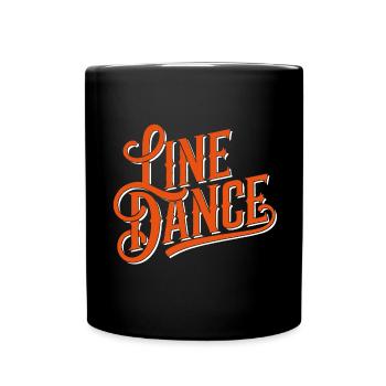 Line Dance Design für Tänzer und Tanzgruppe - Tasse einfarbig - Schwarz - Vorne