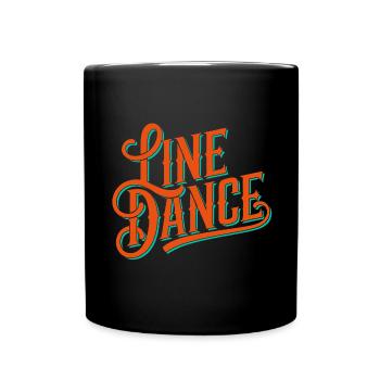 Line Dance Design für Tänzer und Tanzgruppe - Tasse einfarbig - Schwarz - Vorne