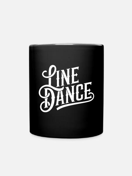 Line Dancing Country Dance - Line Dance Tanzen - Full Colour Mug - black