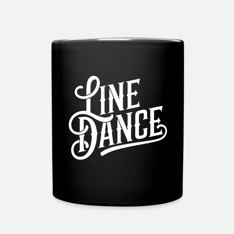 Line Dancing Country Dance - Line Dance Tanzen - Tasse einfarbig - Schwarz