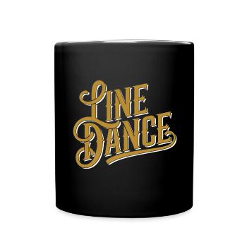 Line Dancing Country Dance - Line Dance Tanzen - Tasse einfarbig - Schwarz - Vorne