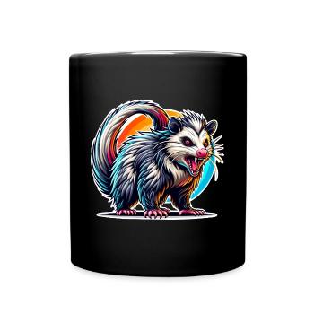 Opossum - Full Colour Mug - black - Front