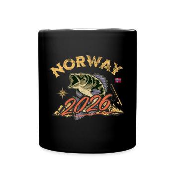 Voyage de pêche en Norvège 2026 - Mug uni - noir - Devant