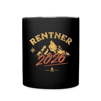 Rentner 2026 - Tasse einfarbig - Schwarz - Vorne