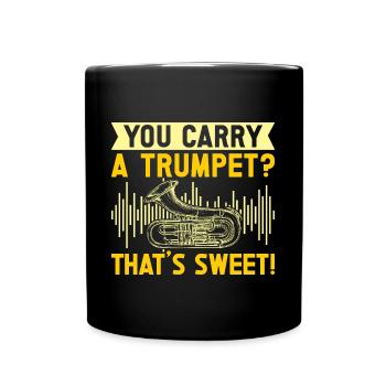 Euphonium You Carry Une trompette Baryton marchant - Mug uni - noir - Devant
