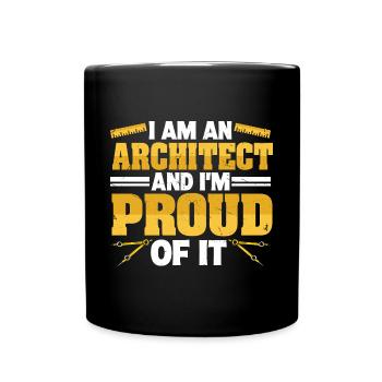 Architekt - Tasse einfarbig - Schwarz - Vorne