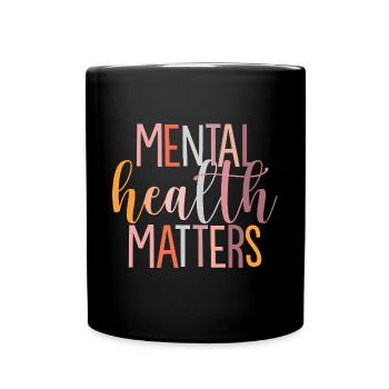 Psychische Gesundheit Mental Health - Tasse einfarbig - Schwarz - Vorne