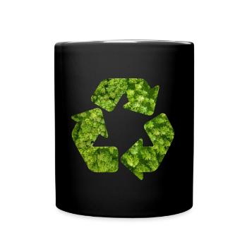 Recycle Environmental Protection Nature Forest Recycling - Full Colour Mug - black - Front
