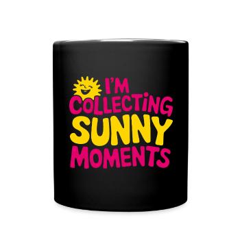 Sunny Summer Moments Vibes Sommer Sonne - Tasse einfarbig - Schwarz - Vorne