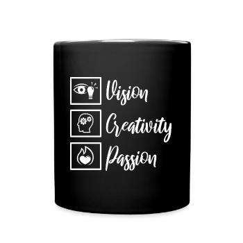 Vision Créativité Passion - Mug uni - noir - Devant