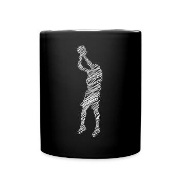 Basketball Basketballer - Tasse einfarbig - Schwarz - Vorne