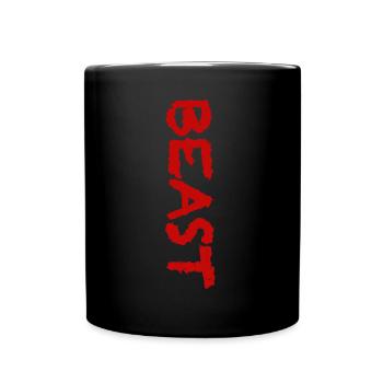 Beast | Fitness, Bodybuilding, Protein, Workout - Tasse einfarbig - Schwarz - Vorne