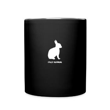 Bunny woman girl bunny mum - Full Colour Mug - black - Front