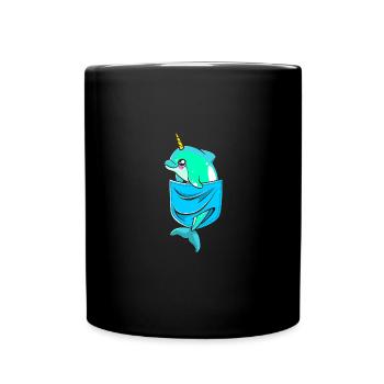 Narwal - Tasse einfarbig - Schwarz - Vorne