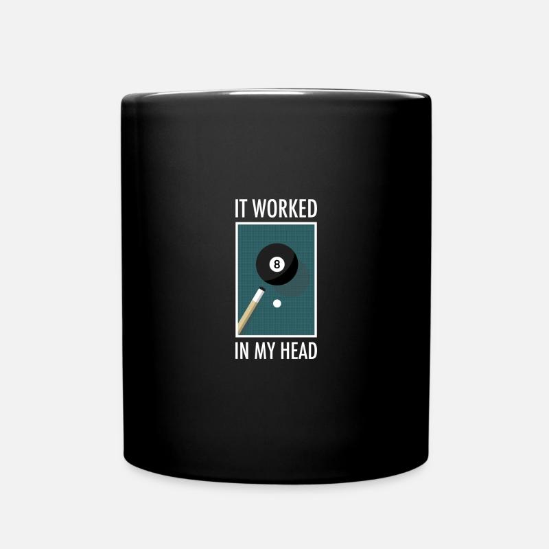 Billiards Pool Gift Funny - Full Colour Mug - black