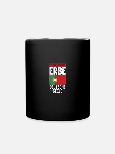 Portugiesen Deutschland Portugal - Tasse einfarbig - Schwarz