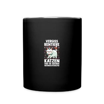 Père Noël Fête de Noël Noël Chats - Mug uni - noir - Devant