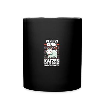 Père Noël Fête de Noël Noël Chats - Mug uni - noir - Devant