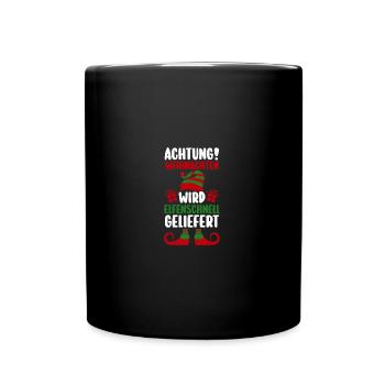 Père Noël Noël Elfe de Noël - Mug uni - noir - Devant