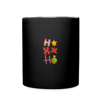 Santa Claus Christmas Merry Christmas - Full Colour Mug - black - Front