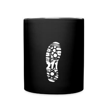 Half Marathon Footprint - Premium Design - Full Colour Mug - black - Front