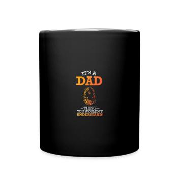 Motocross Dad Motorrad Biker Motosport - Tasse einfarbig - Schwarz - Vorne
