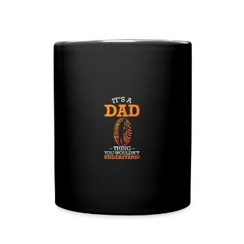 Saxophon Dad Vater Saxophonist Jazz Musiker - Tasse einfarbig - Schwarz - Vorne