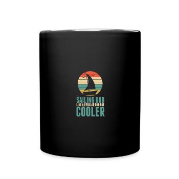 Segeln Segler Vater Vintage Segelschiff Kapitän - Tasse einfarbig - Schwarz - Vorne