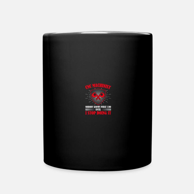 Mechanic CNC operator CNC milling cutter - Full Colour Mug - black