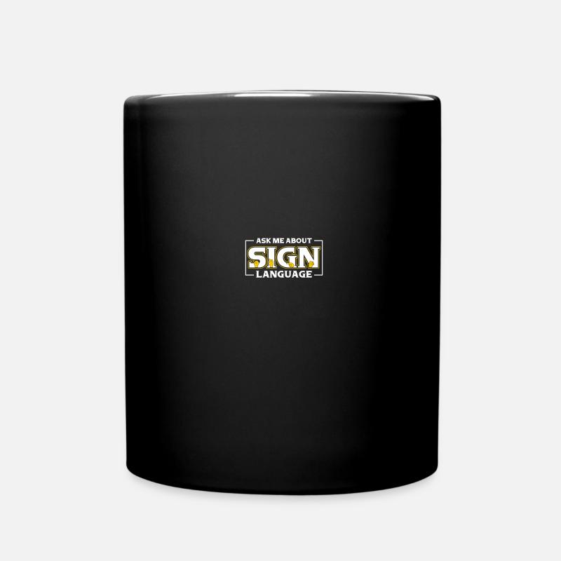 Gebärdensprache ASL Deaf Pride - Tasse einfarbig - Schwarz