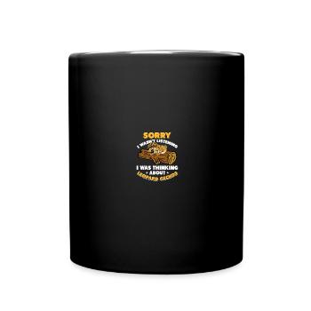 Reptile Lizard Leopard Gecko - Full Colour Mug - black - Front