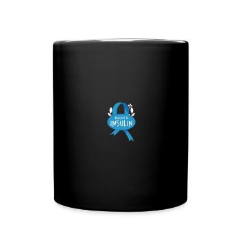 Diabetics Type 1 Diabetes Awareness T1D - Full Colour Mug - black - Front