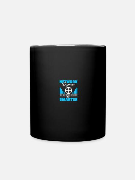Computer-Netzwerktechnik Netzwerkingenieur - Tasse einfarbig - Schwarz