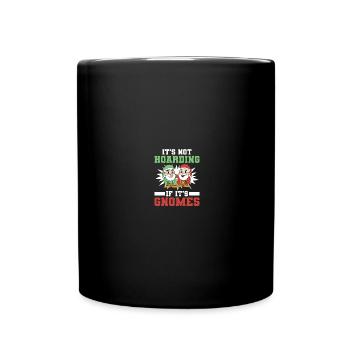 Gnomies Gardening Garden Gnome - Full Colour Mug - black - Front
