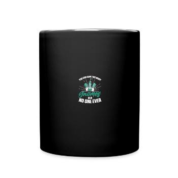 Gnomies Gardening Garden Gnome - Full Colour Mug - black - Front