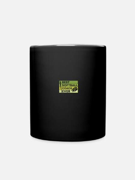 Softball-Trainerin - Tasse einfarbig - Schwarz
