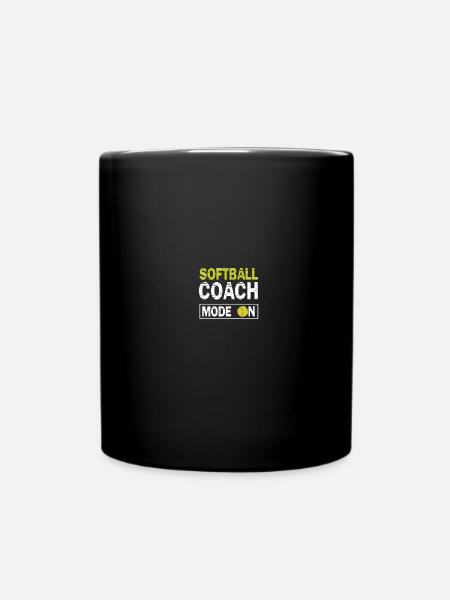 Softball-Trainerin - Tasse einfarbig - Schwarz