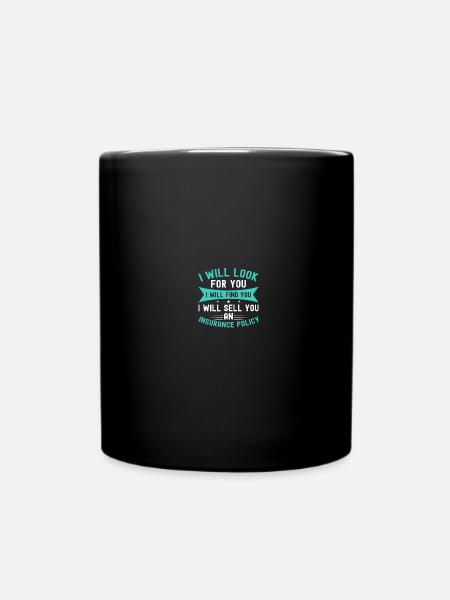 Versicherungsagent - Tasse einfarbig - Schwarz